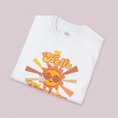 "Hello Summer" Retro Sun Graphic T-Shirt