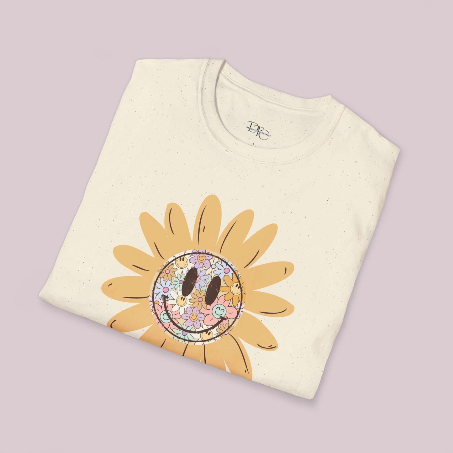 Boho Smiling Daisy Graphic T-Shirt