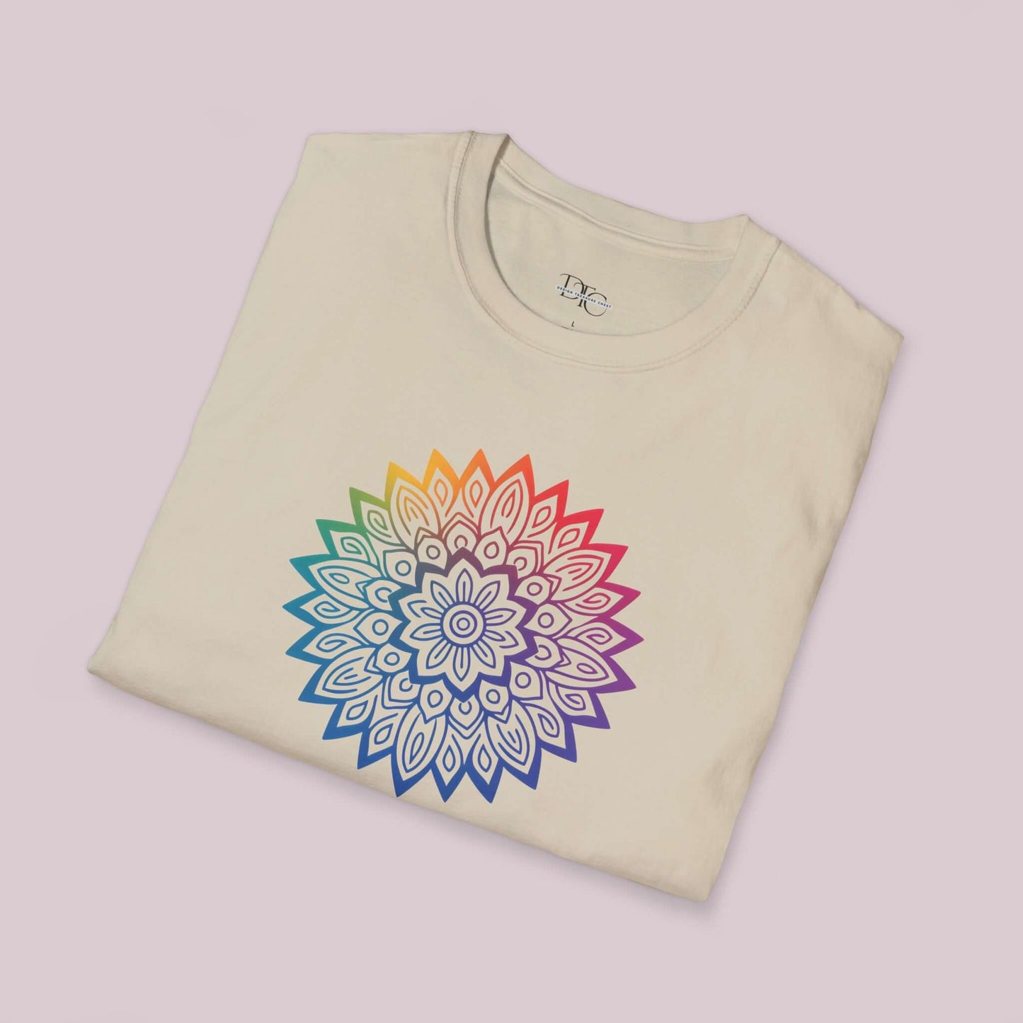 Colorful Gradient Mandala Graphic T-Shirt