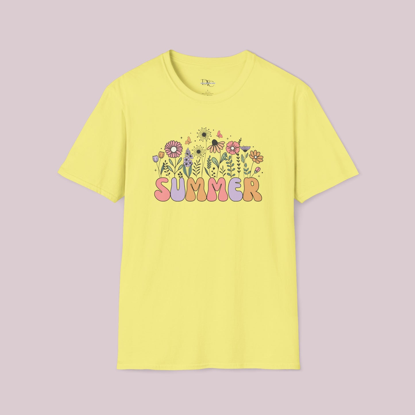 "Summer" Wildflowers Graphic T-Shirt