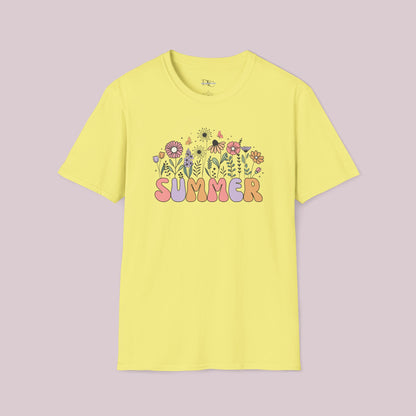 "Summer" Wildflowers Graphic T-Shirt