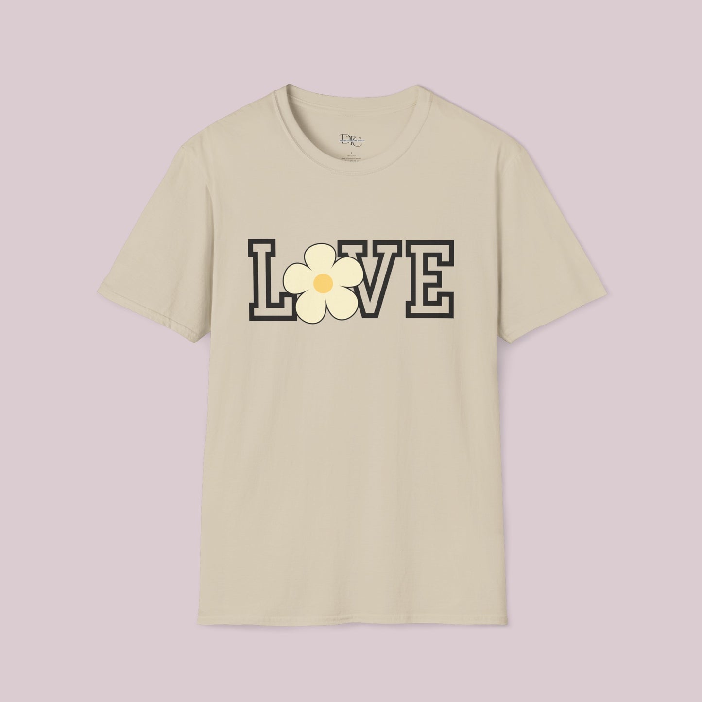 "Love" Flower Graphic T-shirt