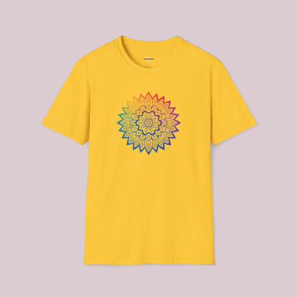 Colorful Gradient Mandala Graphic T-Shirt