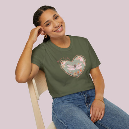 Boho Dragonfly "One day at a time" Graphic T-Shirt