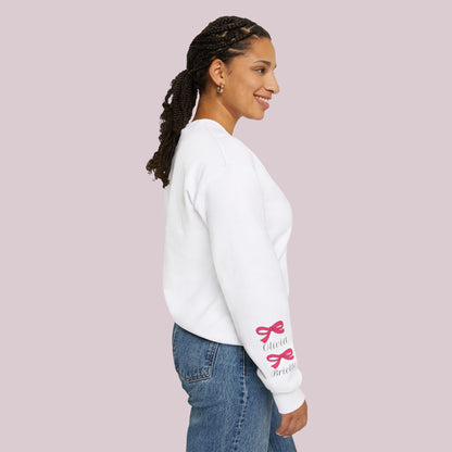 Sudadera personalizada Girls Mom con nombres de niños en la manga