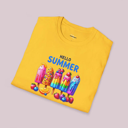 "Hello Summer" Popsicle Graphic T-Shirt