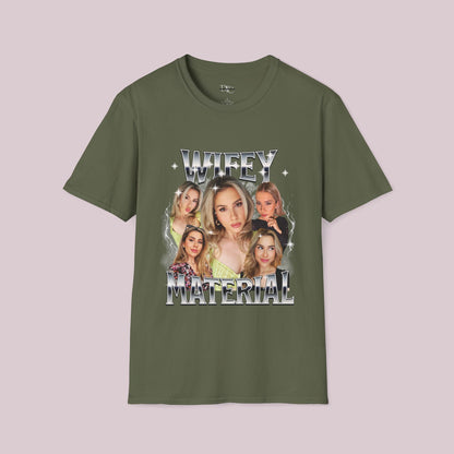 Custom Bootleg Wifey Material Photos T-Shirt