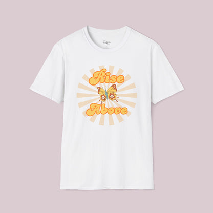 "Rise Above" Retro Butterfly Graphic T-shirt