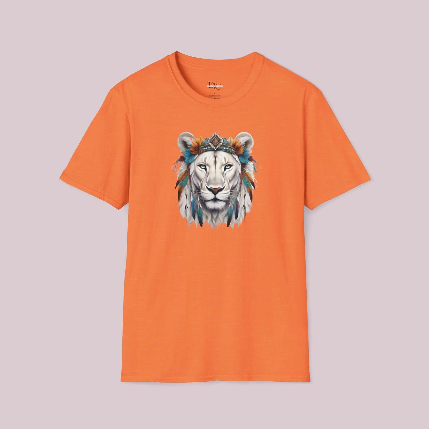 Boho White Lion Graphic T-Shirt