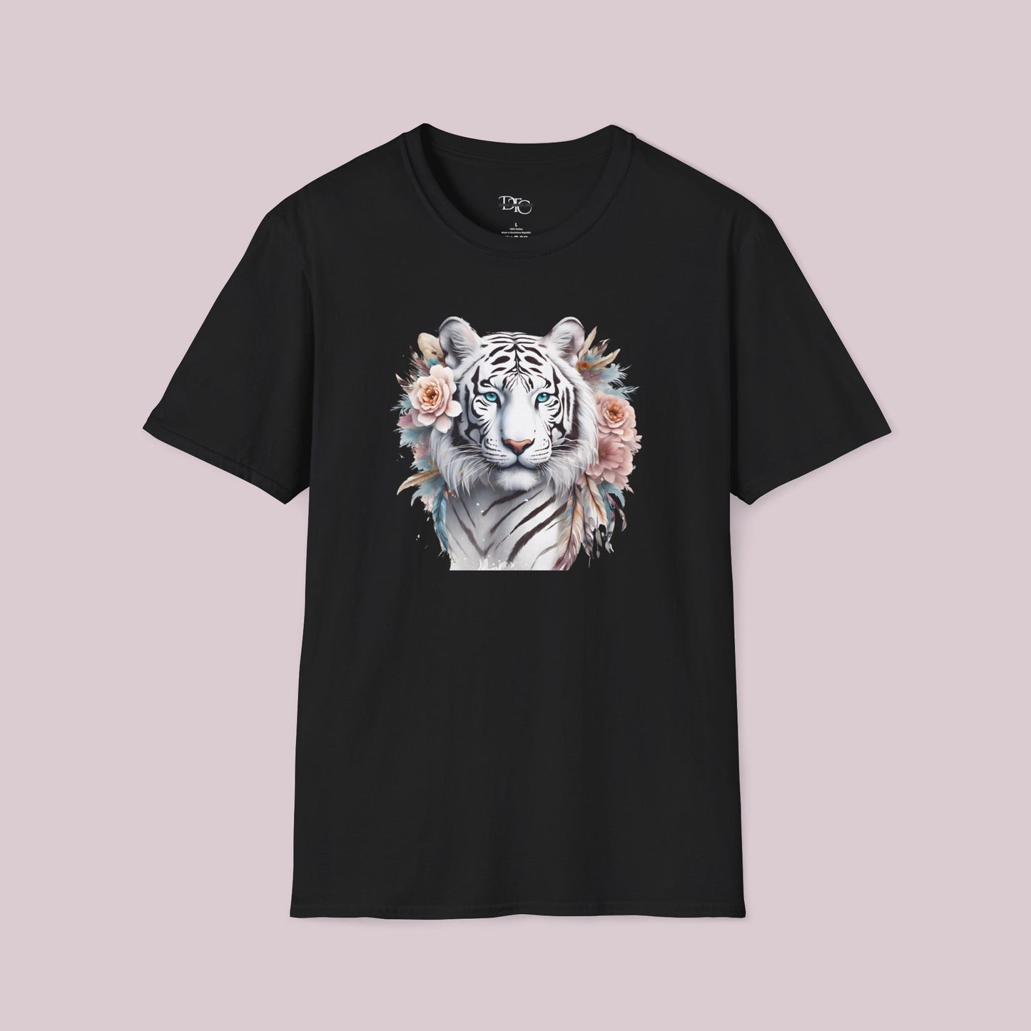 Boho White Tiger Graphic T-Shirt