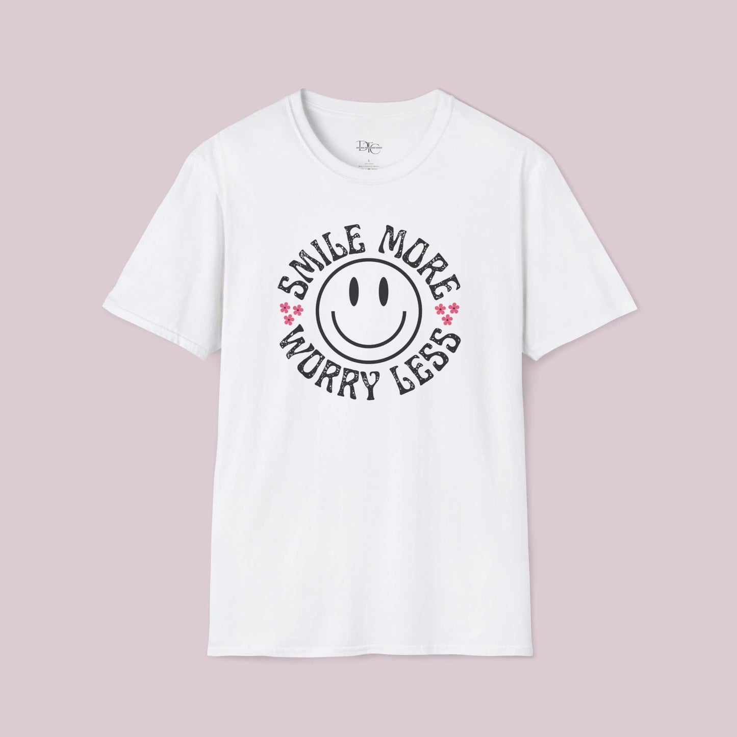 "Smile More Worry Less" Graphic T-Shirt