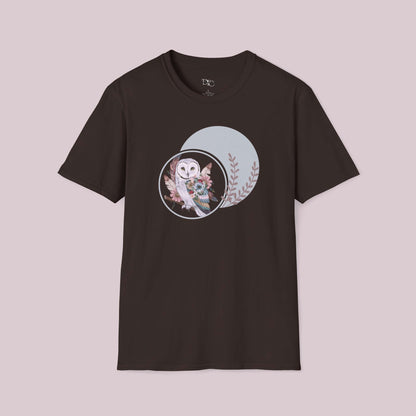 Boho Moonlight Owl Graphic T-Shirt