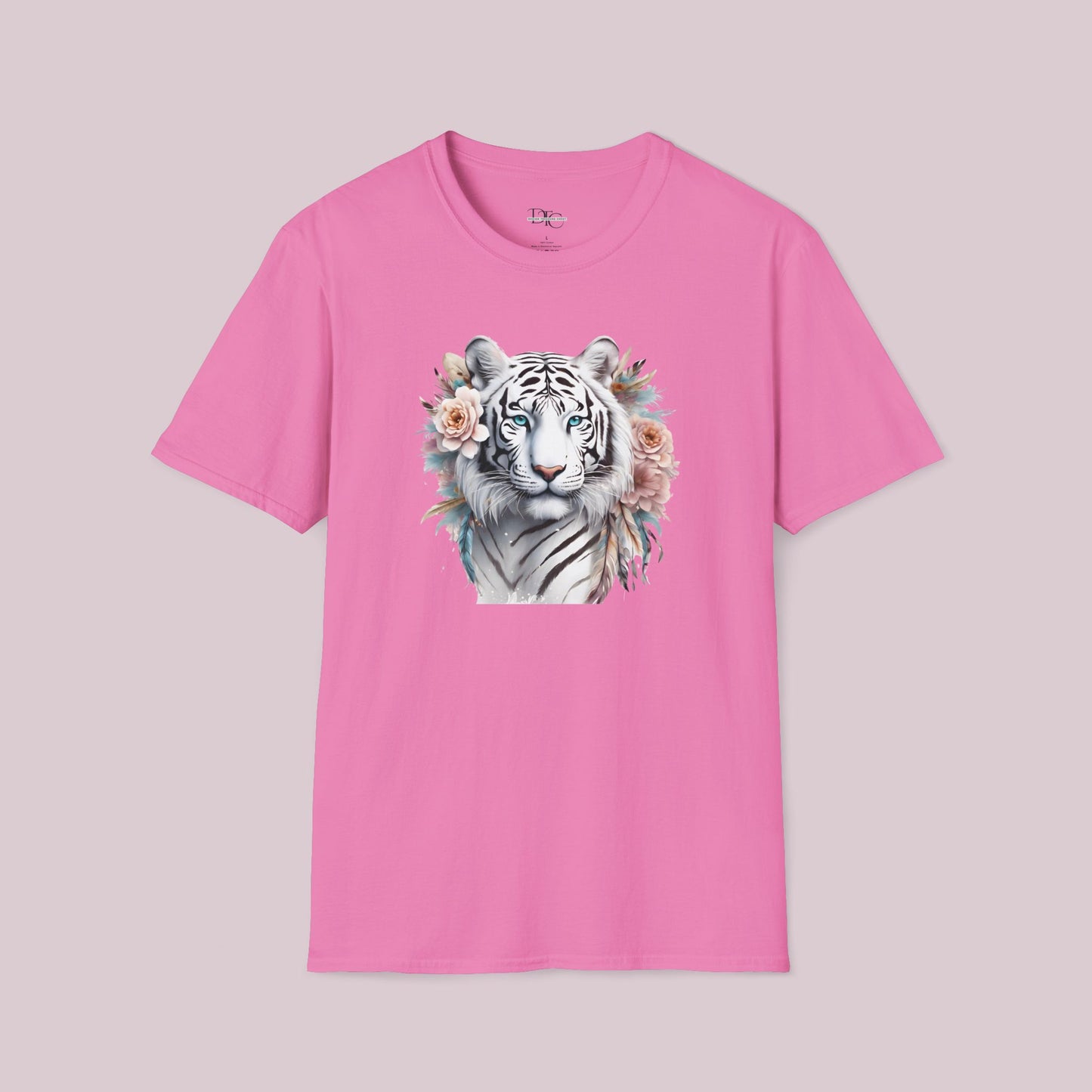 Boho White Tiger Graphic T-Shirt