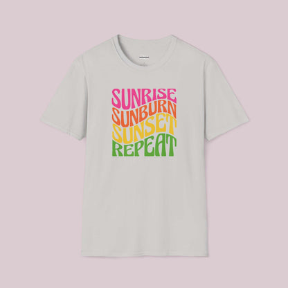 "Sunrise Sunburn Sunset Repeat" T-Shirt