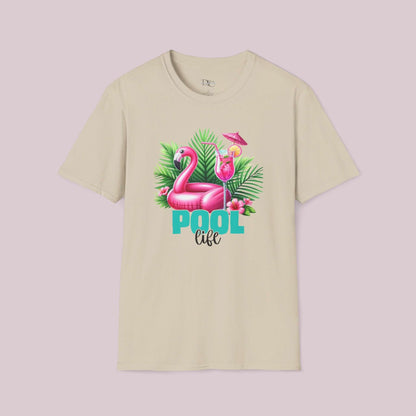 "Pool Life" Flamingo Graphic T-Shirt