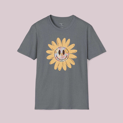 Boho Smiling Daisy Graphic T-Shirt