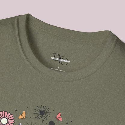 "Rise and Shine" Wildflowers Graphic T-Shirt