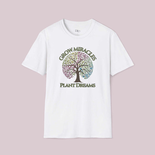 "Plant Dreams Grow Miracles" Tree Graphic T-shirt