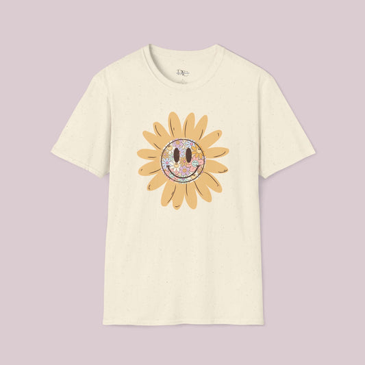 Boho Smiling Daisy Graphic T-Shirt