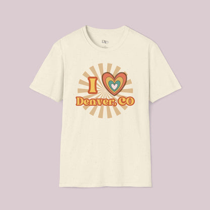 "I Heart Denver, CO" Retro T-Shirt