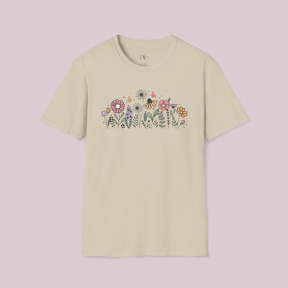 Colorful Wildflowers Graphic T-Shirt