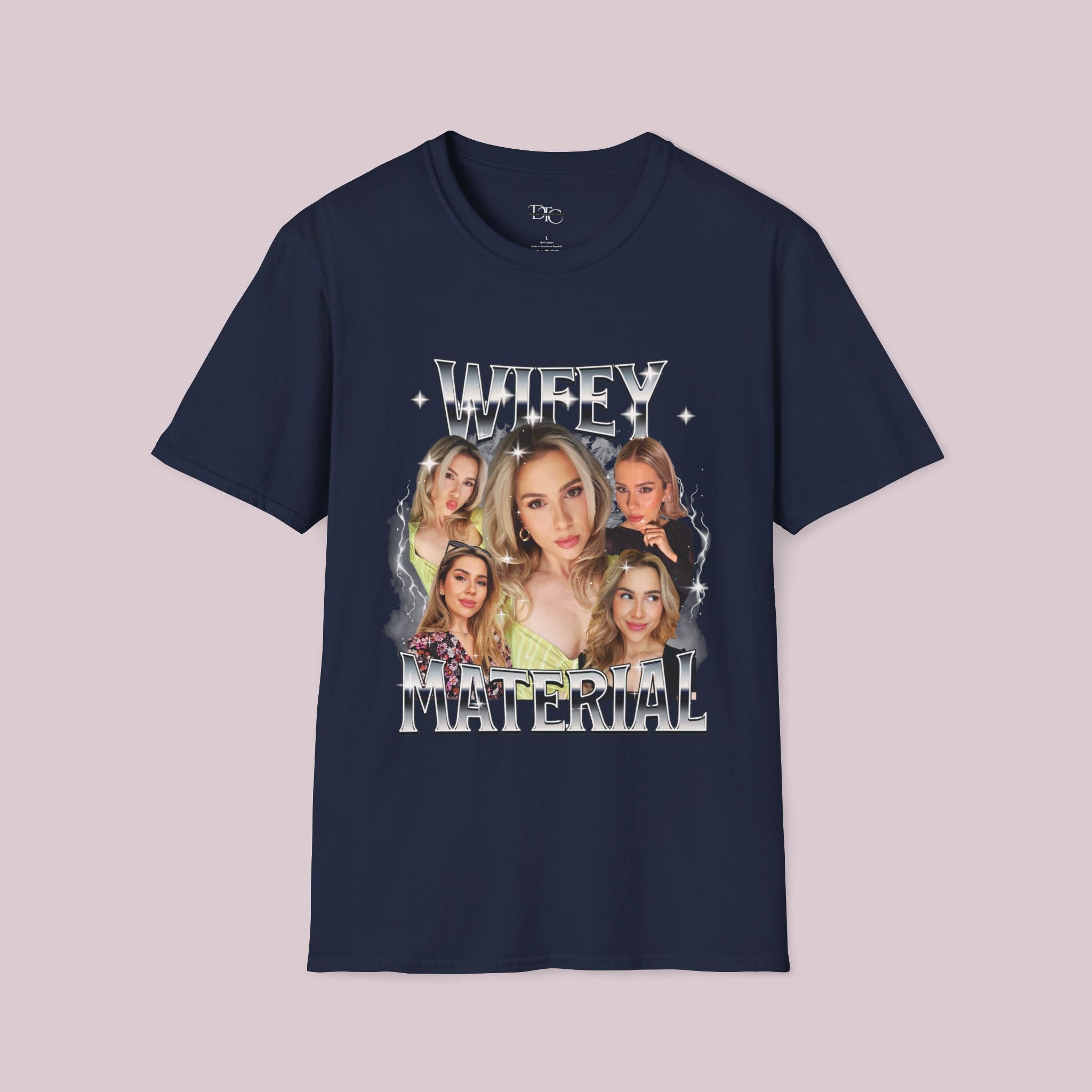 Custom Bootleg Wifey Material Photos T-Shirt