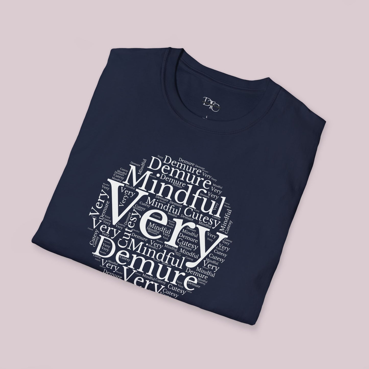 Very Demure Very Mindful Very Cutesy Words Cloud T-Shirt