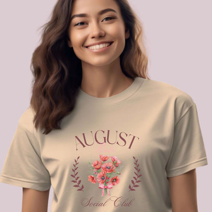 August Birth Month Social Club Graphic T-Shirt