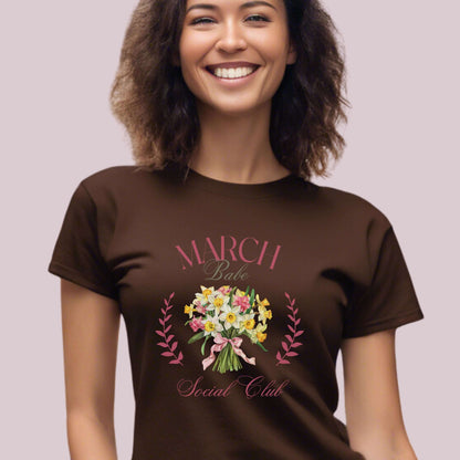 March Birth Month Social Club Graphic T-Shirt