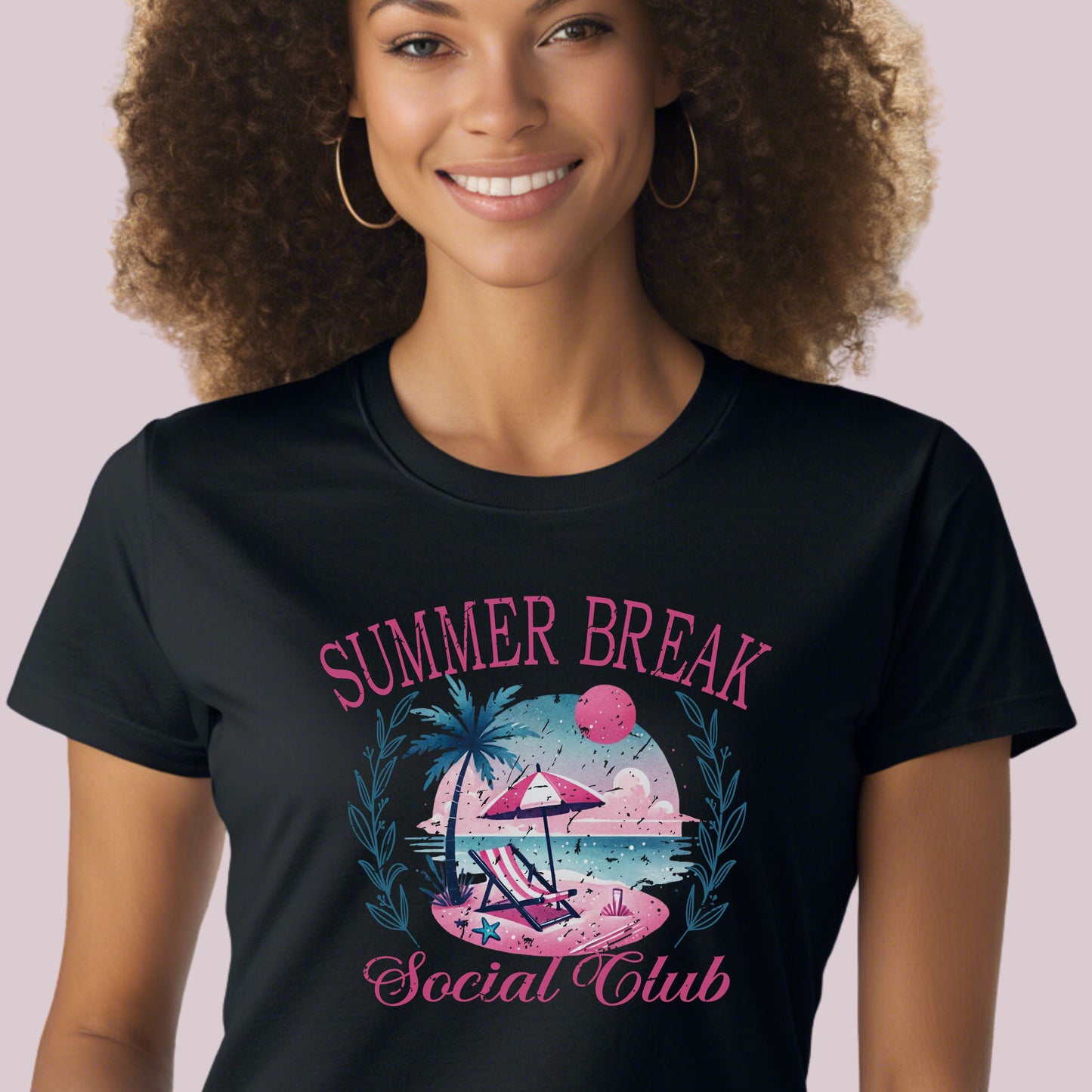 "Summer Break Social Club" Graphic T-Shirt