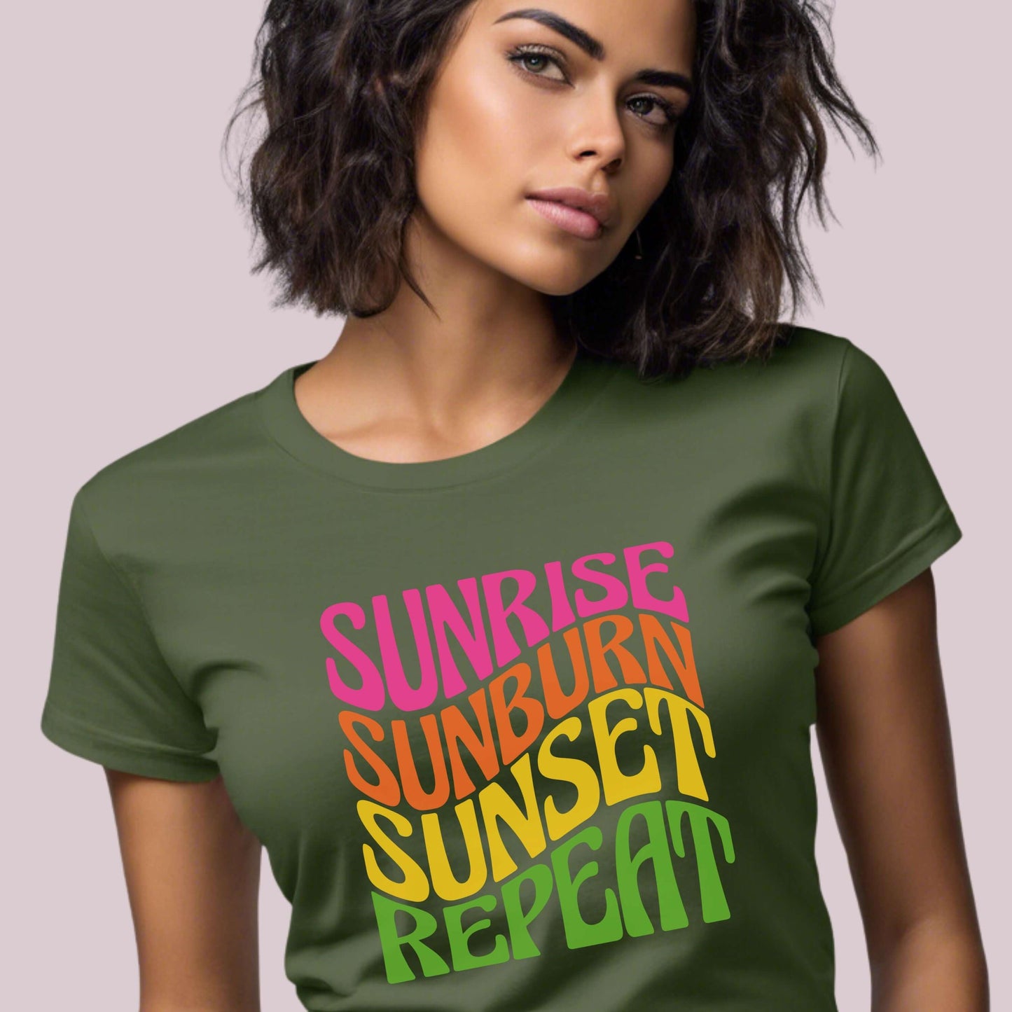 "Sunrise Sunburn Sunset Repeat" T-Shirt